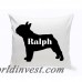 JDS Personalized Gifts Personalized French Bulldog Silhouette Throw Pillow JMSI2466